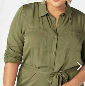 Two-Pocket Shirt Dress